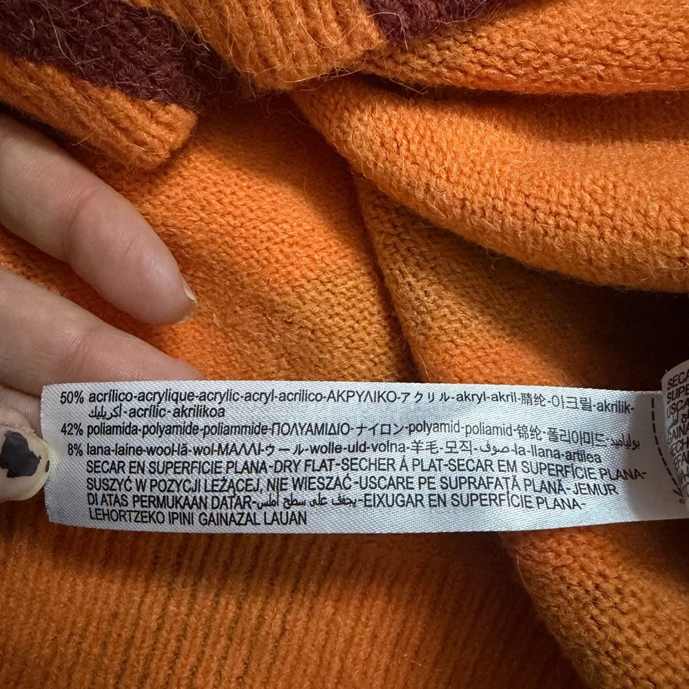 Zara - Jacquard Psychedelic Knit Wool Blend Sweater - Picture 9 of 13